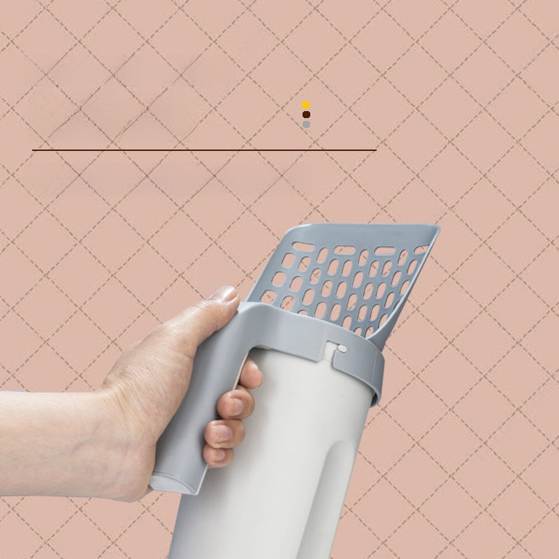 All-in-one cat litter scoop